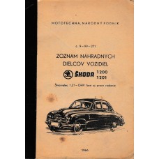 Zoznam náhradných dielcov vozidiel ŠKODA 1200 a 1201