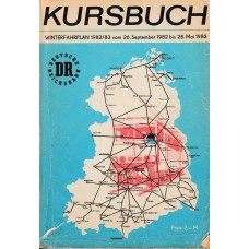 DR Kursbuch Winterfahrplan 1982//3 vom 26.September 1982 bis 28 Mai 1983 mit Karte