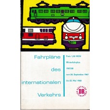 Fahrpläne des internationalen Verkehrs Winterfahrplan 1967/68 vom 24. September 1967 bis 25, Mai 1968