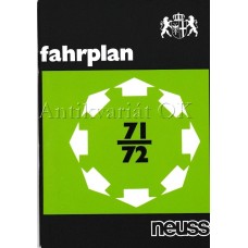 Neusser Fahrplan 1971/1972 gültig ab 8. August 1971