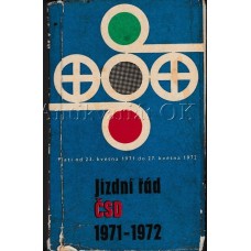 ČSD Jízdní řád  1971 - 1972 Platí od 23.5.1971 do 27.5.1972