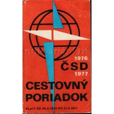 ČSD Cestovný poriadok 1976 /  1977 Platí od 30.5.1976 do 21.5.1977
