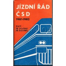 ČSD Jízdní řád 1981 - 1982 Platí od 31.5.1981 do 22.5.1982