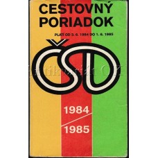 ČSD Cestovný poriadok 1984 / 1985 platí od 3.6.1984 do 1.6.1985