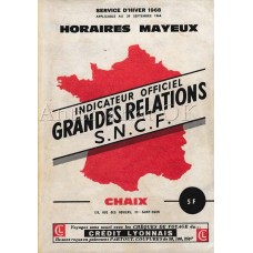 SNCF Indicateur officiel Grandes relations Applicable au 29 Septembre 1968