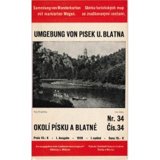 Sbírka turistických map se značkovanými cestami č.34 Okolí Písku a Blatné