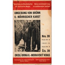 Sbírka turistických map se značkovanými cestami č.39 Okolí Brna II - Moravský kras