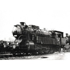 Parní lokomotiva ČSD 456.025 v Lounech 1.7.1971