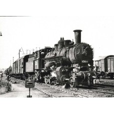 Parní lokomotiva 434.1110 v České Lípě 9.7.1971