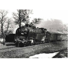 Parní lokomotiva 464.055 Brčálník 24.3.1974