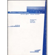 Indicateur Horaires SNCF 1995 Nord-Est 