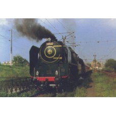 Parní lokomotiva 387.043 v žst. Plzeň hl.n.