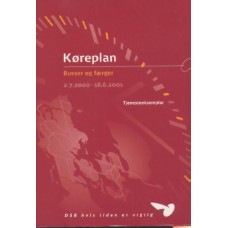DSB Koreplan Busser og Faerger 2000-2001