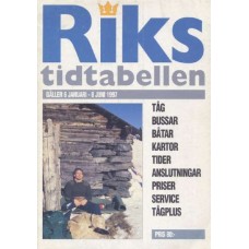 Riks tidtabellen galler 6 Januari - 8 Juni 1997