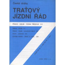 ČD Traťový jízdní řád 010,011,230,234,235   platí 23.5.1993-28.5.1994