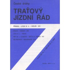 ČD Traťový jízdní řád 231, 070, 072, 074   platí 23.5.1993-28.5.1994