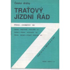 ČD Traťový jízdní řád 120,121, 122, 167  platí 23.5.1993-28.5.1994