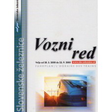 Slovenske železnice Vozni red 28.5.2000-23.9.2000