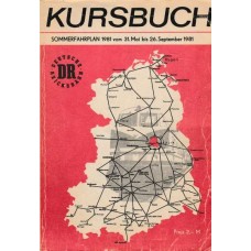 DR Kursbuch Sommerfahrplan 1981 vom 31. 5. - 26.9.1981
